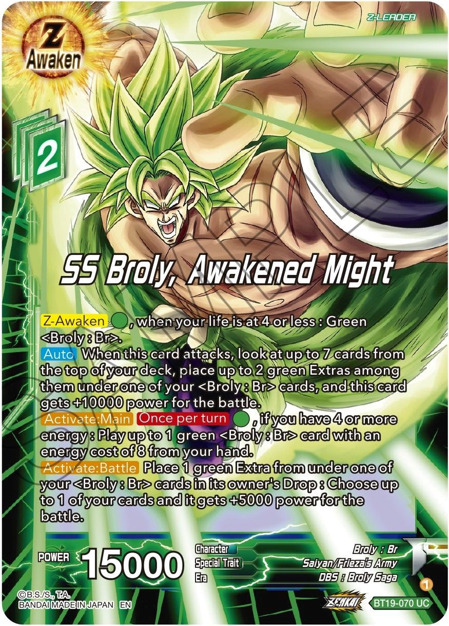 SS Broly, Awakened Might (BT19-070) [Fighter's Ambition] | North Valley Games