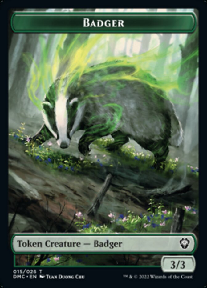 Saproling // Badger Double-Sided Token [Dominaria United Tokens] | North Valley Games