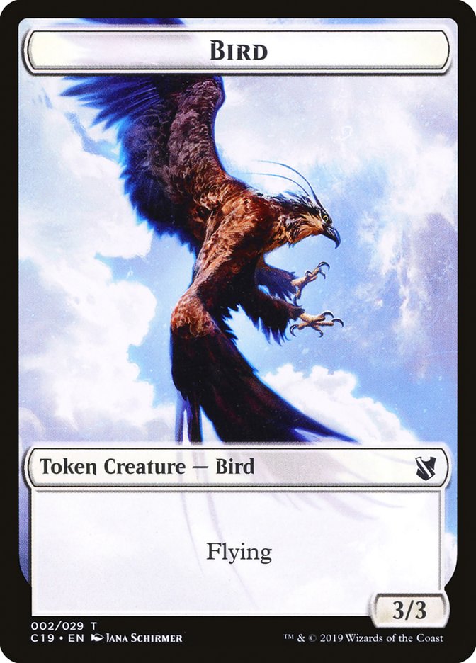 Bird Token (002/029) [Commander 2019 Tokens] | North Valley Games