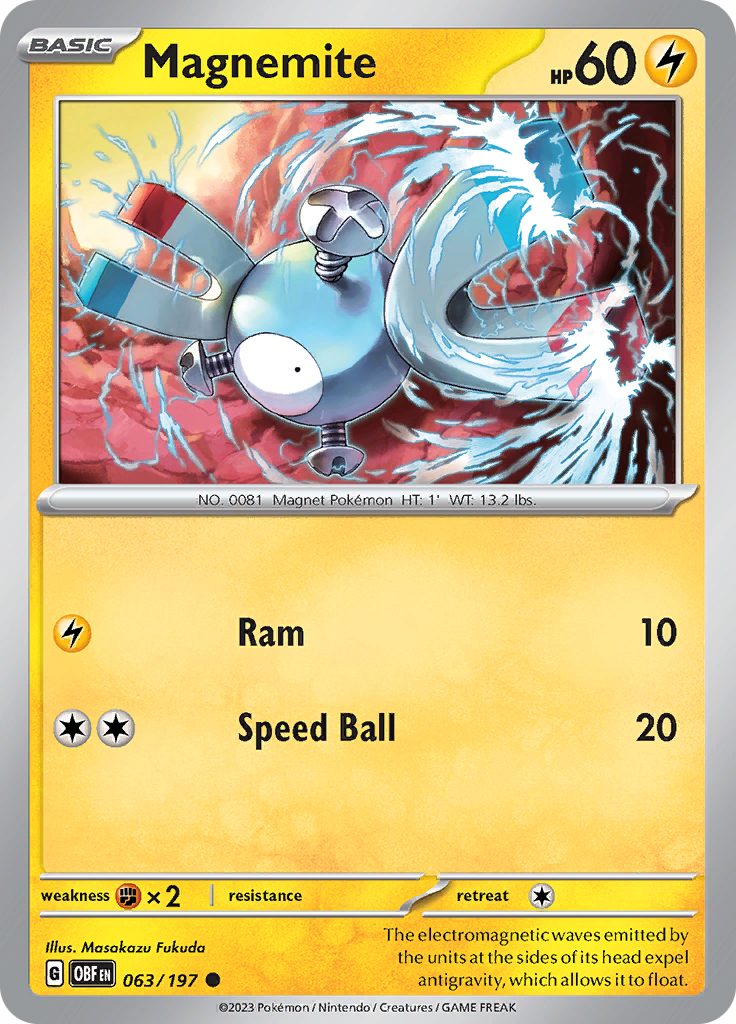 Magnemite (063/197) [Scarlet & Violet: Obsidian Flames] | North Valley Games