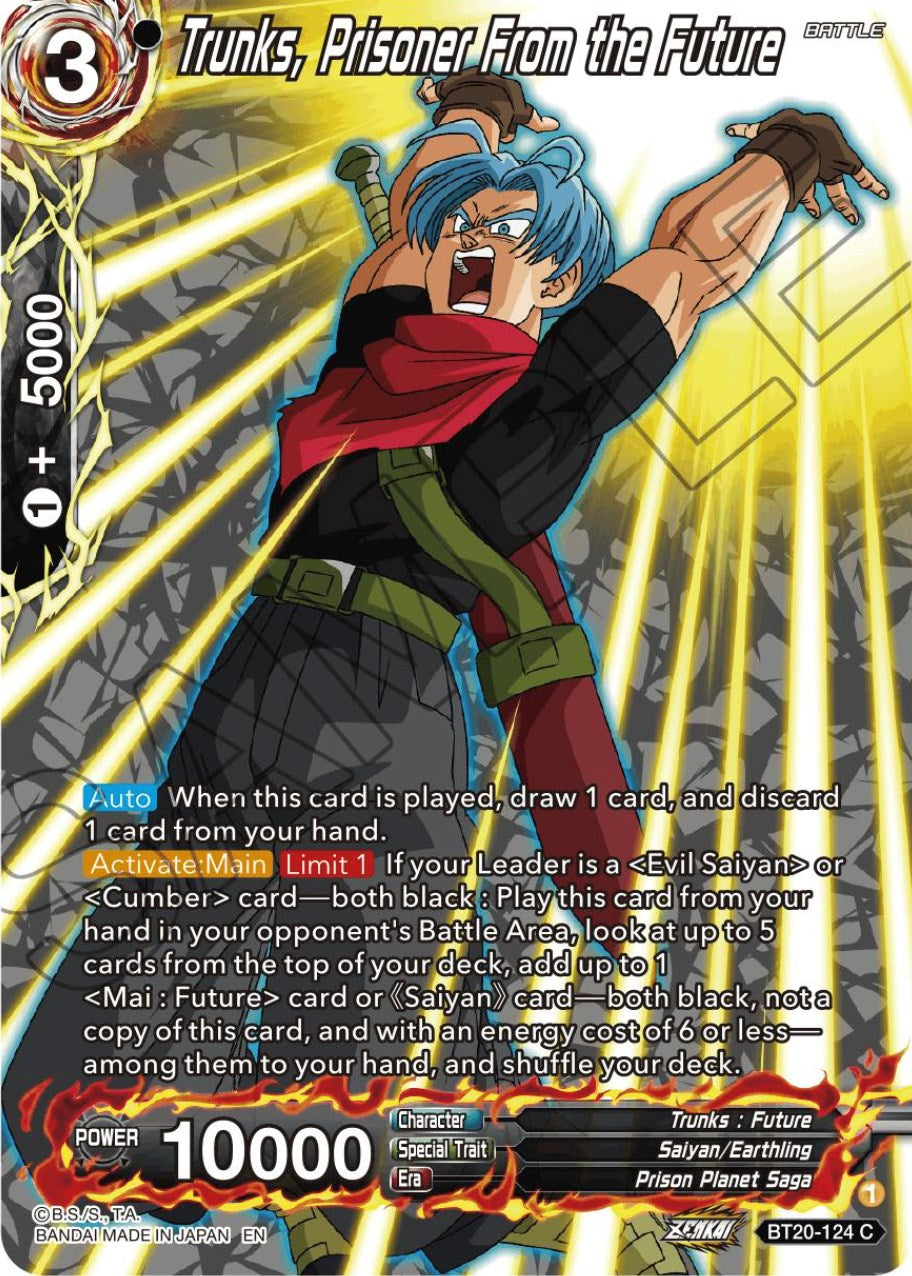 Trunks, Prisoner From the Future (Silver Foil) (BT20-124) [Power Absorbed] | North Valley Games