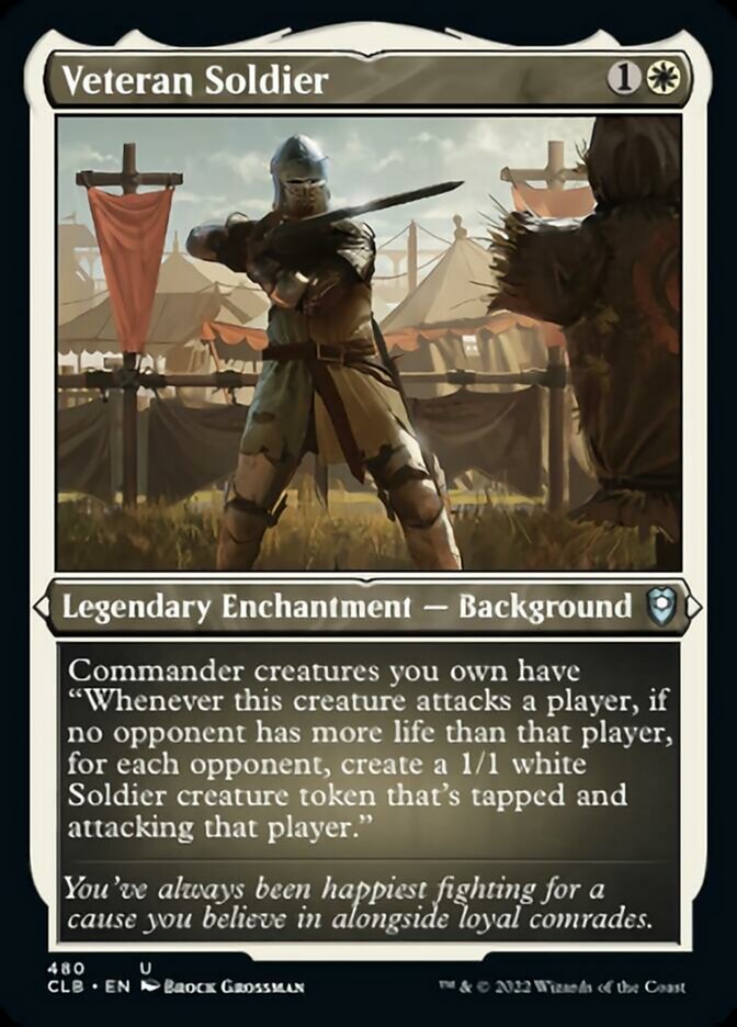 Veteran Soldier (Foil Etched) [Commander Legends: Battle for Baldur's Gate] | North Valley Games
