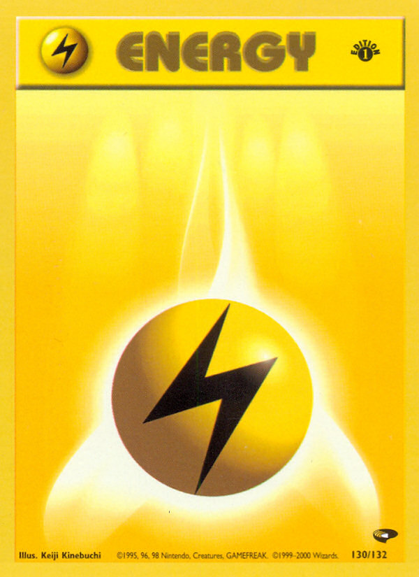 Lightning Energy (130/132) [Gym Challenge 1st Edition] | North Valley Games