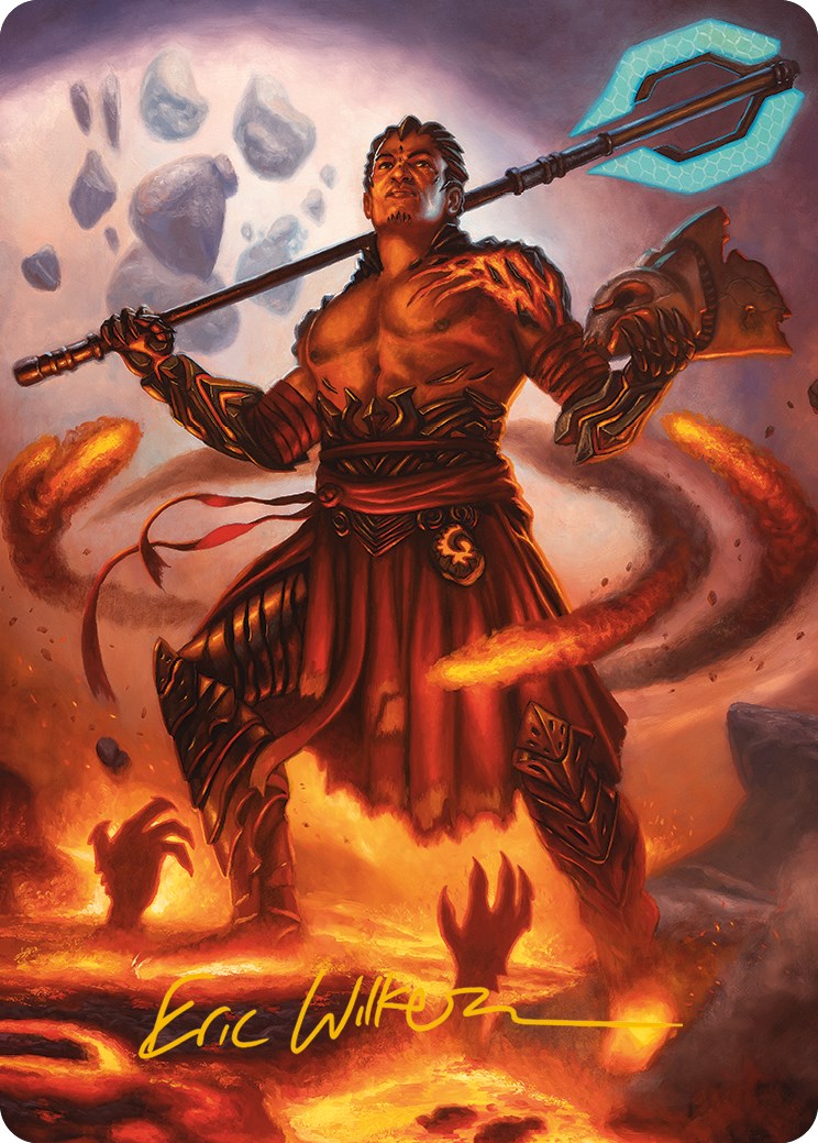 Koth, Fire of Resistance Art Card (Gold-Stamped Signature) [Phyrexia: All Will Be One Art Series] | North Valley Games