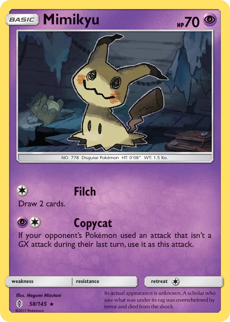 Mimikyu (58/145) (Theme Deck Exclusive) [Sun & Moon: Guardians Rising] | North Valley Games