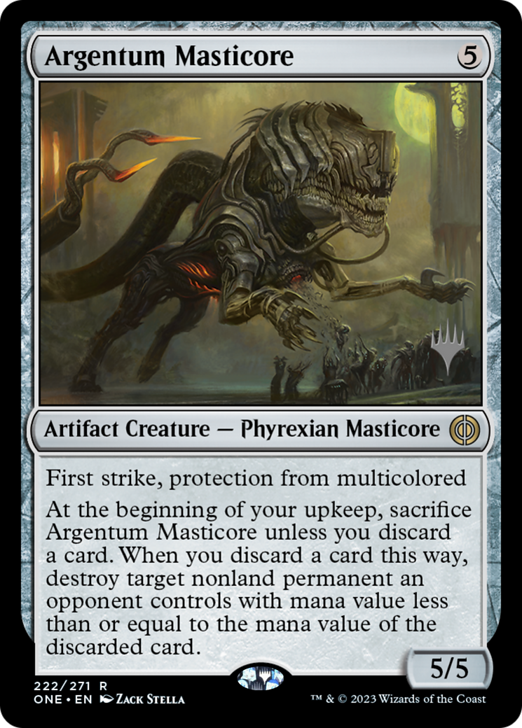 Argentum Masticore (Promo Pack) [Phyrexia: All Will Be One Promos] | North Valley Games