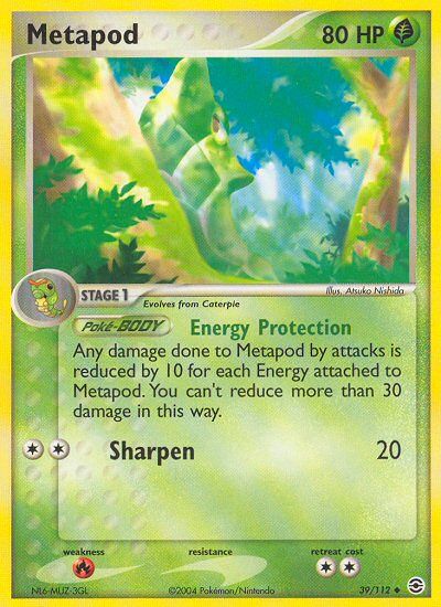 Metapod (39/112) [EX: FireRed & LeafGreen] | North Valley Games