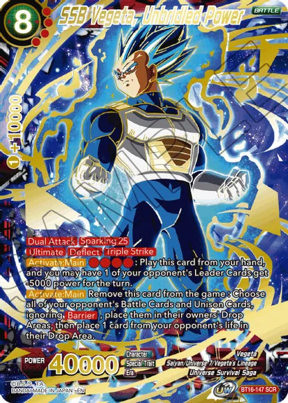 SSB Vegeta, Unbridled Power (BT16-147) [Realm of the Gods] | North Valley Games