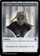 Emblem - Sorin, Lord of Innistrad // Vampire (0004) Double-Sided Token [The Lost Caverns of Ixalan Commander Tokens] | North Valley Games