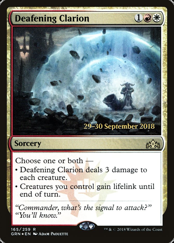 Deafening Clarion [Guilds of Ravnica Prerelease Promos] | North Valley Games