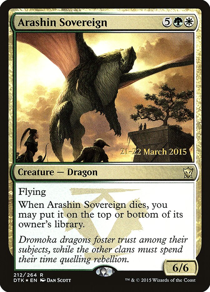 Arashin Sovereign [Dragons of Tarkir Prerelease Promos] | North Valley Games