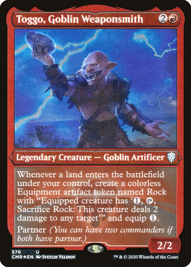 Toggo, Goblin Weaponsmith (Etched) [Commander Legends] | North Valley Games