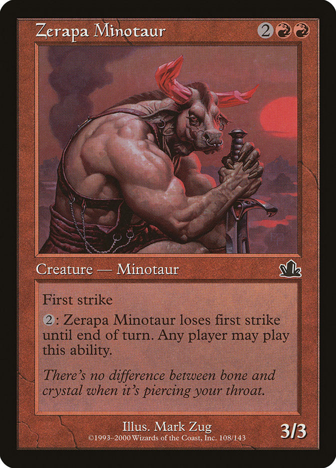 Zerapa Minotaur [Prophecy] | North Valley Games