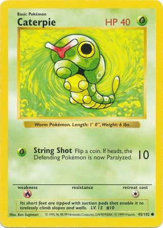 Caterpie (45/102) [Base Set Shadowless Unlimited] | North Valley Games