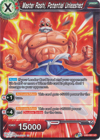 Master Roshi, Potential Unleashed (DB3-001) [Giant Force] | North Valley Games