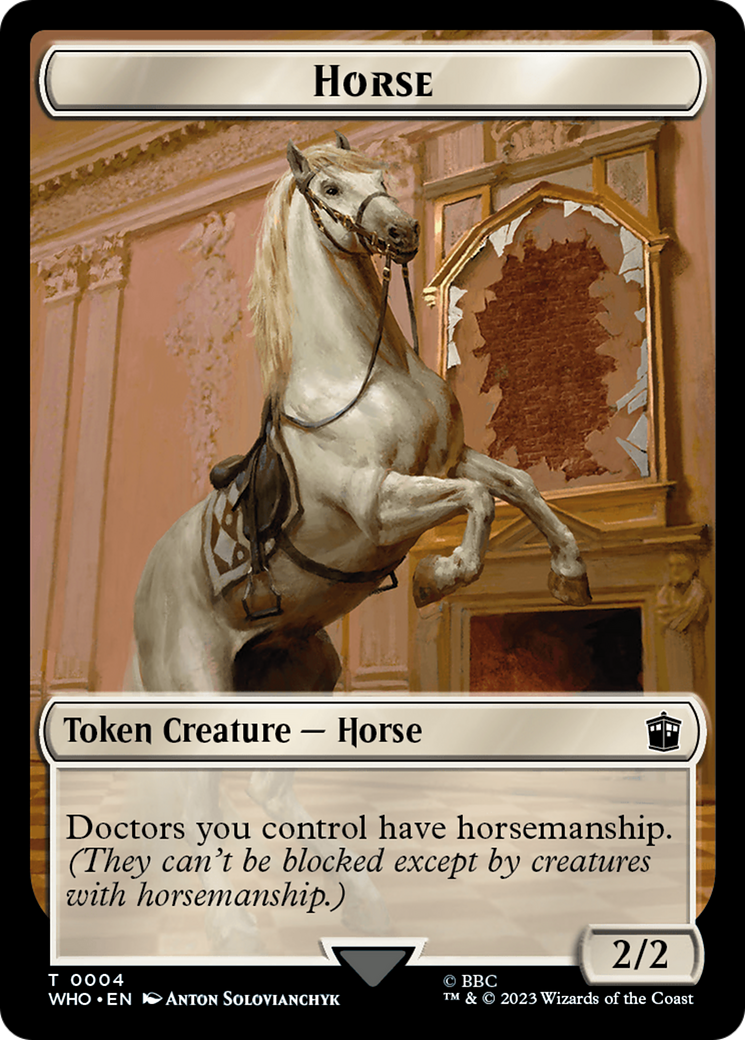 Horse // Soldier Double-Sided Token [Doctor Who Tokens] | North Valley Games