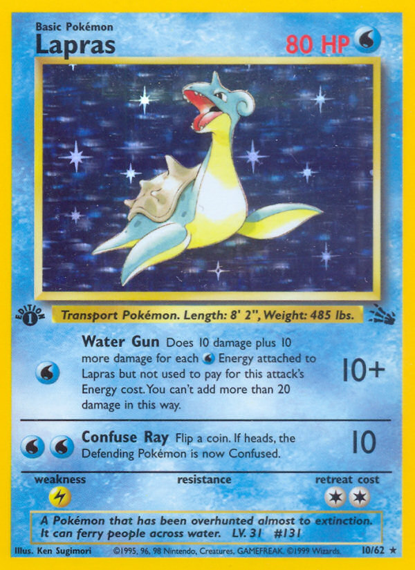 Lapras (10/62) [Fossil 1st Edition] | North Valley Games