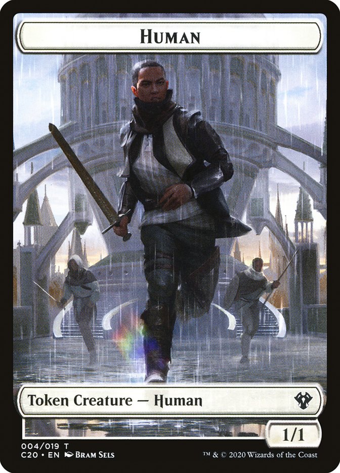 Human // Treasure Double-Sided Token [Commander 2020 Tokens] | North Valley Games