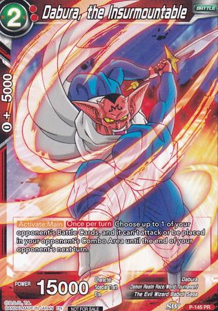 Dabura, the Insurmountable (Power Booster: World Martial Arts Tournament) (P-145) [Promotion Cards] | North Valley Games