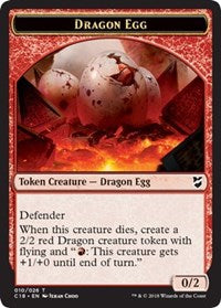 Dragon Egg // Dragon Double-Sided Token [Commander 2018 Tokens] | North Valley Games