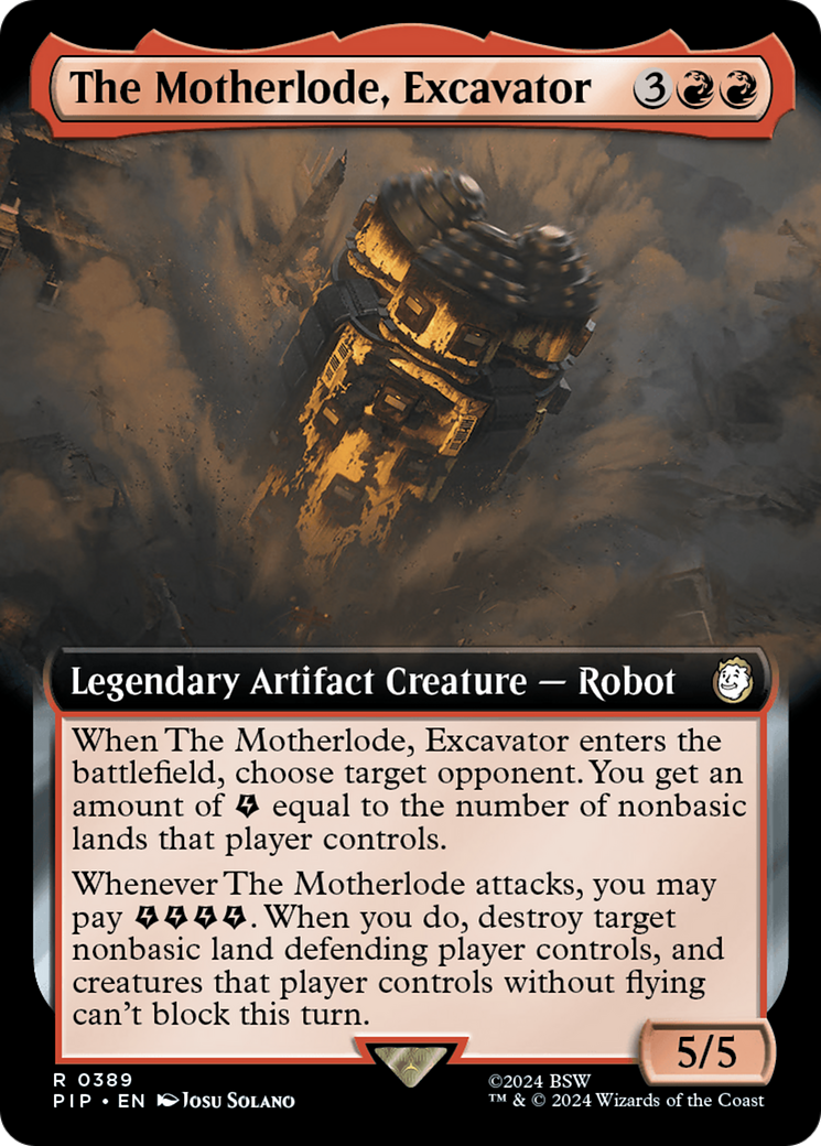 The Motherlode, Excavator (Extended Art) [Fallout] | North Valley Games