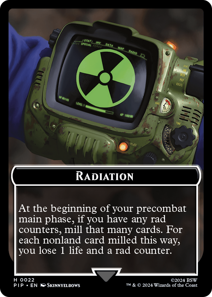 Radiation // Treasure (018) Double-Sided Token [Fallout Tokens] | North Valley Games