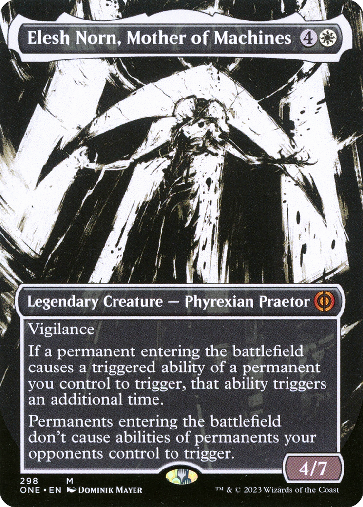 Elesh Norn, Mother of Machines (Borderless Ichor) [Phyrexia: All Will Be One] | North Valley Games