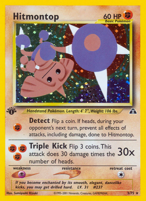Hitmontop (3/75) [Neo Discovery 1st Edition] | North Valley Games