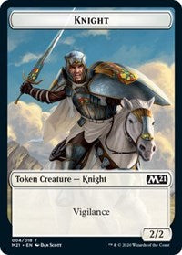 Knight // Zombie Double-Sided Token [Core Set 2021 Tokens] | North Valley Games