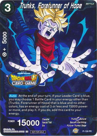 Trunks, Forerunner of Hope (Championship Final 2019) (P-139) [Tournament Promotion Cards] | North Valley Games