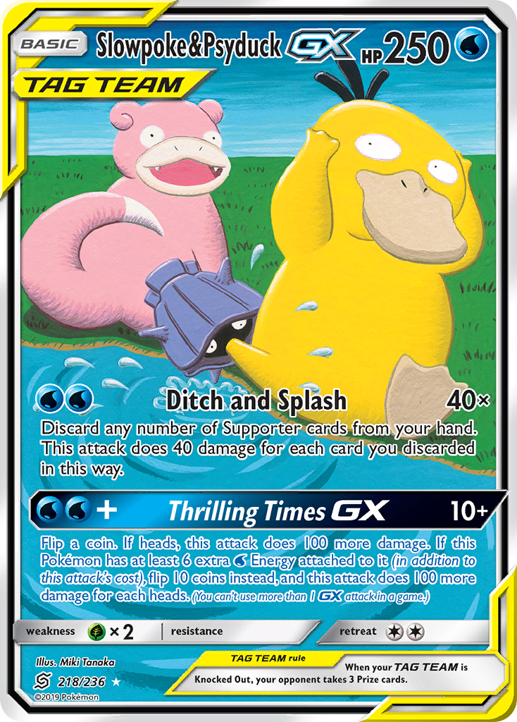 Slowpoke & Psyduck GX (218/236) [Sun & Moon: Unified Minds] | North Valley Games