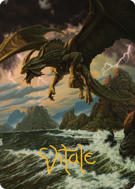 Ancient Bronze Dragon Art Card (03) (Gold-Stamped Signature) [Commander Legends: Battle for Baldur's Gate Art Series] | North Valley Games