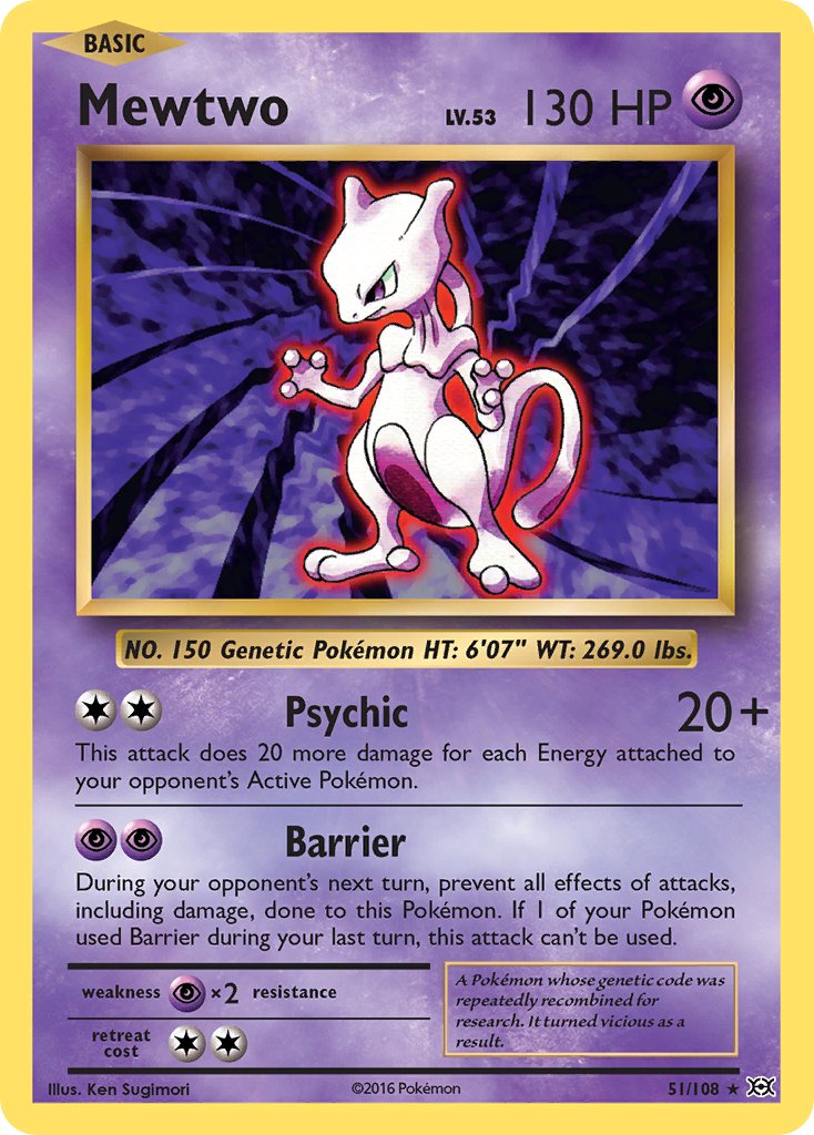Mewtwo (51/108) (Theme Deck Exclusive) [XY: Evolutions] | North Valley Games