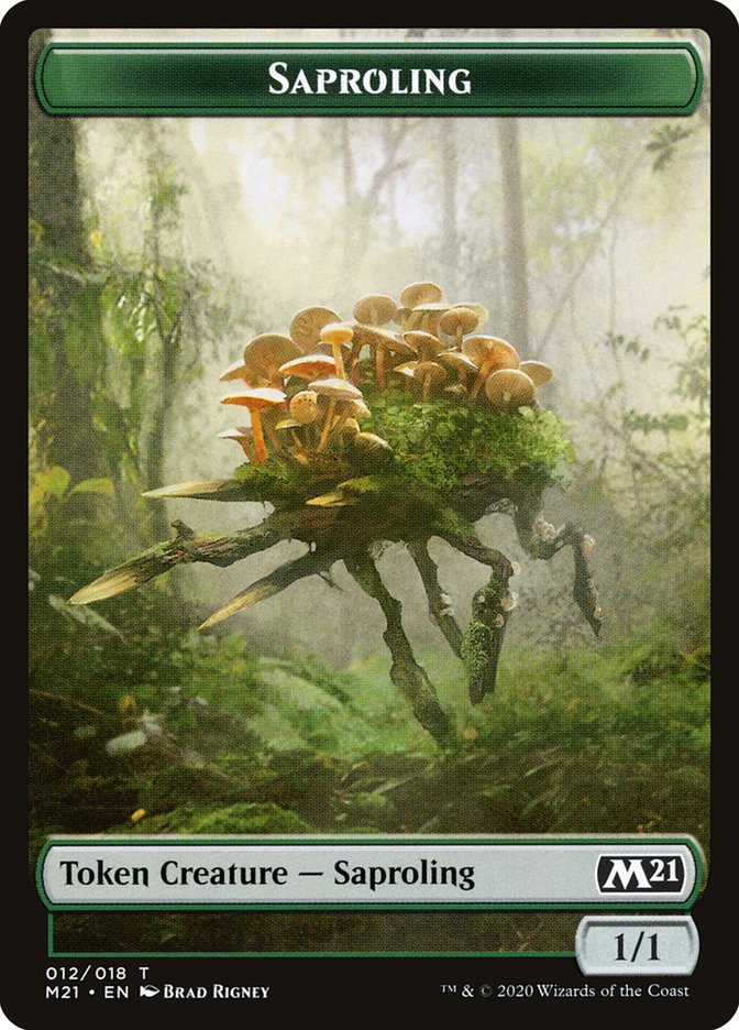 Bird // Saproling Double-Sided Token [Core Set 2021 Tokens] | North Valley Games
