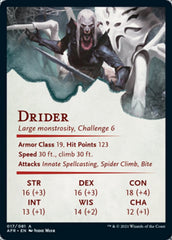 Drider Art Card [Dungeons & Dragons: Adventures in the Forgotten Realms Art Series] | North Valley Games