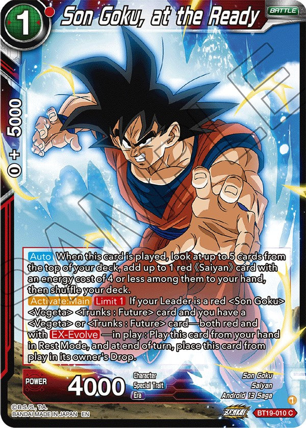 Son Goku, at the Ready (BT19-010) [Fighter's Ambition] | North Valley Games