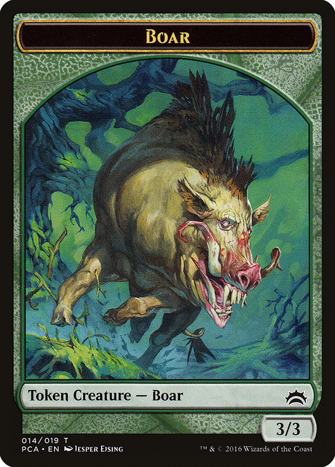 Boar Token [Planechase Anthology Tokens] | North Valley Games