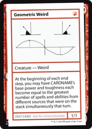 Geometric Weird (2021 Edition) [Mystery Booster Playtest Cards] | North Valley Games