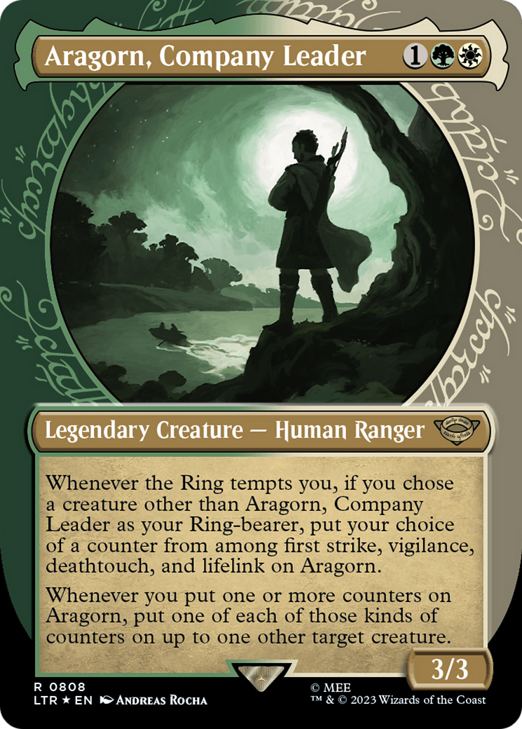 Aragorn, Company Leader (Showcase) (Surge Foil) [The Lord of the Rings: Tales of Middle-Earth] | North Valley Games
