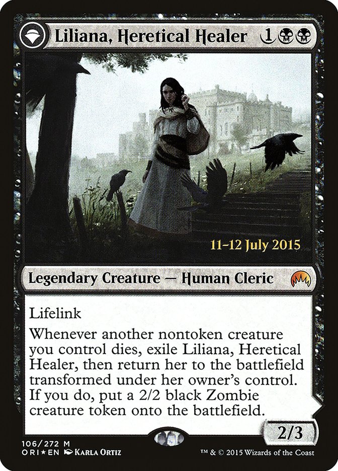 Liliana, Heretical Healer // Liliana, Defiant Necromancer [Magic Origins Prerelease Promos] | North Valley Games