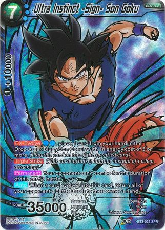 Ultra Instinct -Sign- Son Goku (SPR) (BT3-033) [Cross Worlds] | North Valley Games