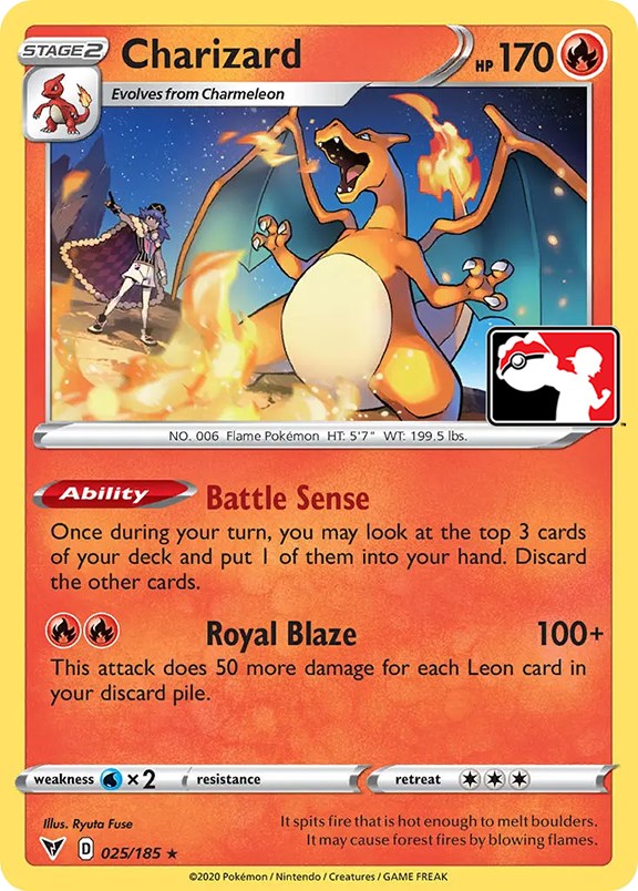 Charizard (025/185) [Prize Pack Series One] | North Valley Games