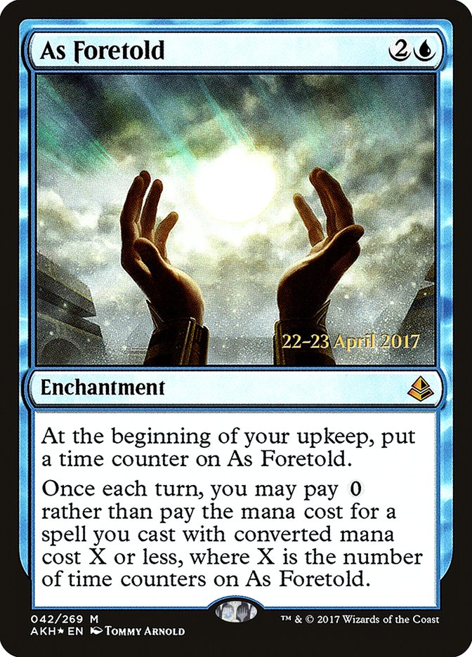 As Foretold [Amonkhet Prerelease Promos] | North Valley Games