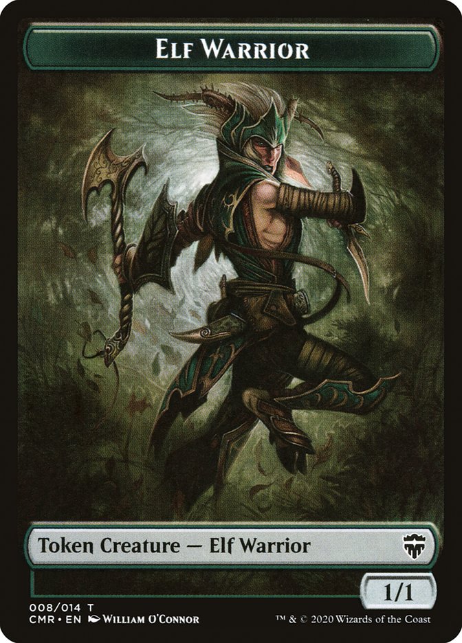 Copy (013) // Elf Warrior Double-Sided Token [Commander Legends Tokens] | North Valley Games