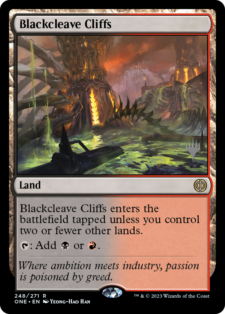 Blackcleave Cliffs (Promo Pack) [Phyrexia: All Will Be One Promos] | North Valley Games