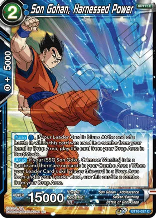 Son Gohan, Harnessed Power (BT16-027) [Realm of the Gods] | North Valley Games