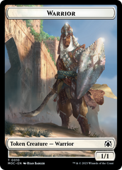 Warrior // Elspeth, Sun's Champion Emblem Double-Sided Token [March of the Machine Commander Tokens] | North Valley Games