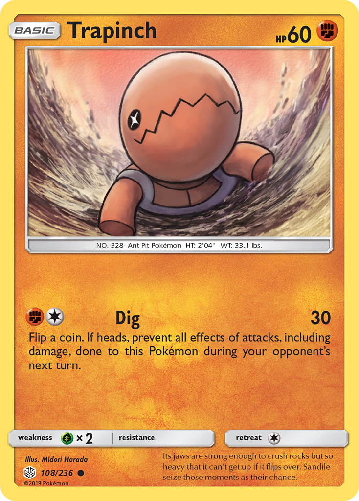 Trapinch (108/236) [Sun & Moon: Cosmic Eclipse] | North Valley Games