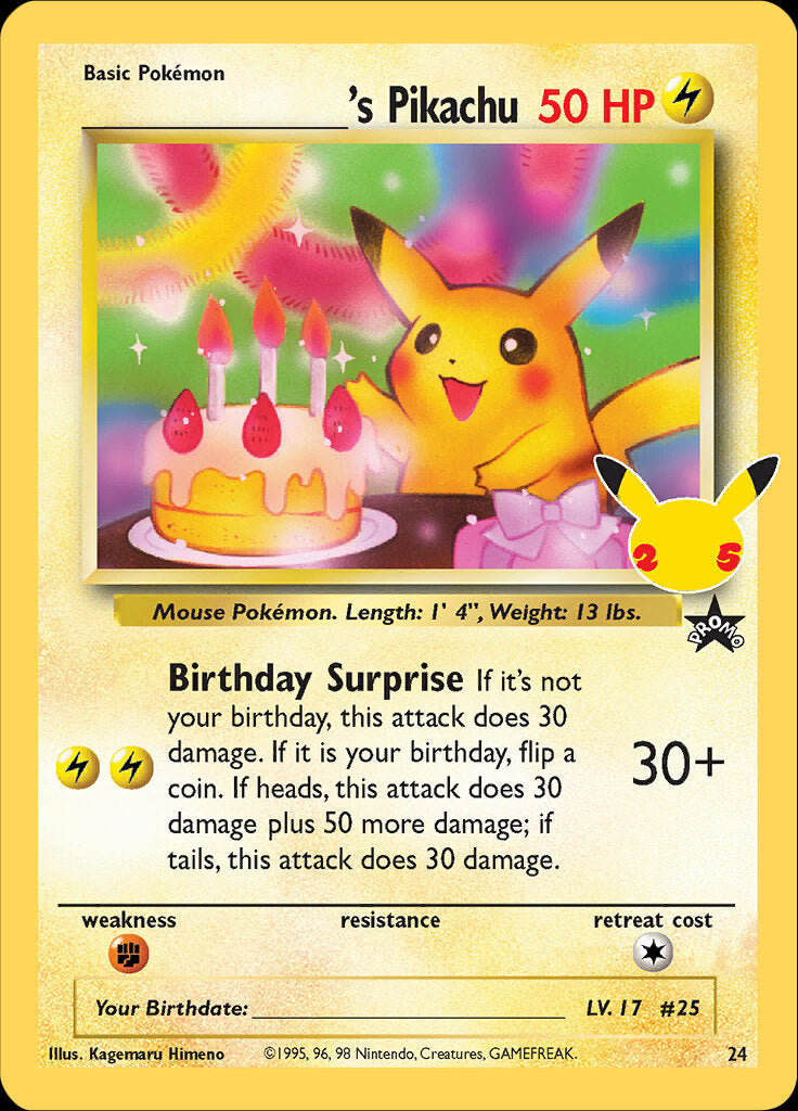 _____'s Pikachu (24) [Celebrations: 25th Anniversary - Classic Collection] | North Valley Games
