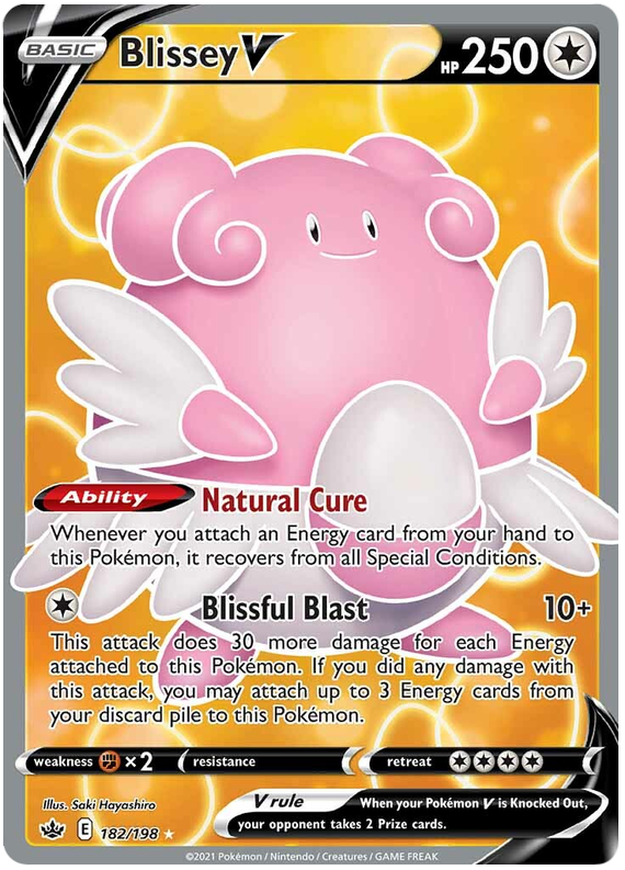Blissey V (182/198) [Sword & Shield: Chilling Reign] | North Valley Games